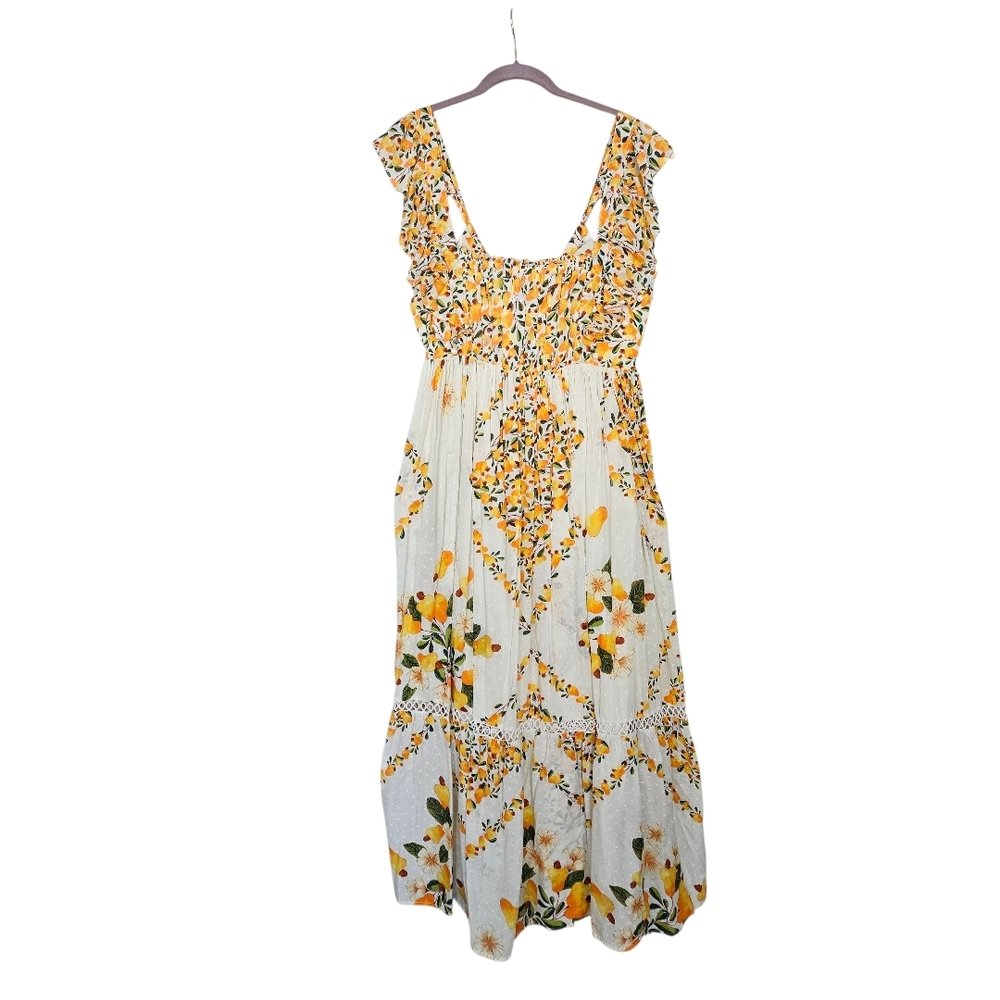 Farm Rio Cashew Crossed Back Maxi Dress Large - Picture 3 of 9